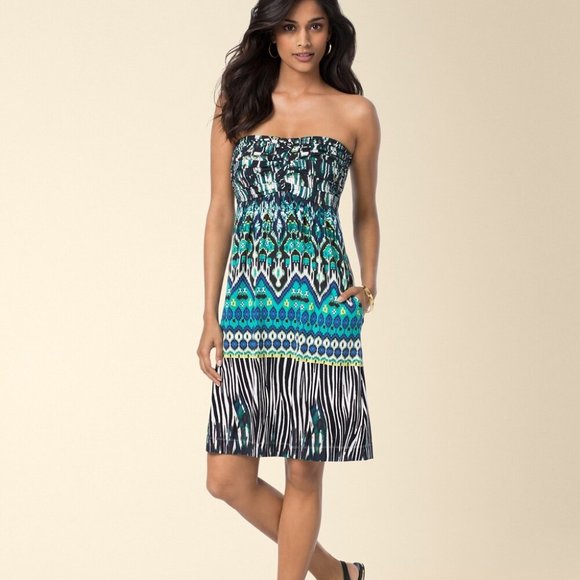 Soma Dresses & Skirts - 🏆SOMA Lisa Strapless Short Dress Medley Ikat XXL